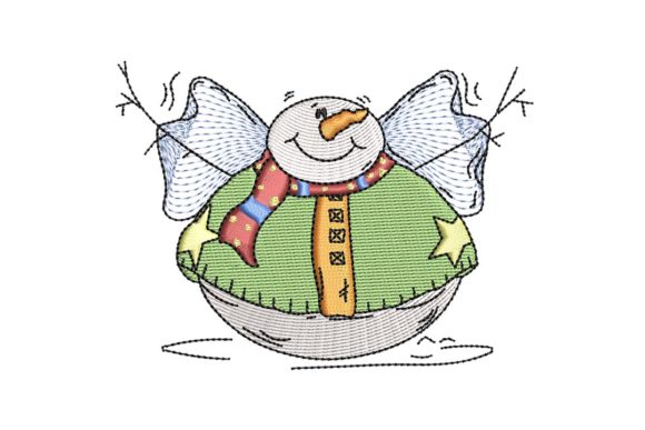 A Designer's Review: Fat Round Snowman Embroidery
