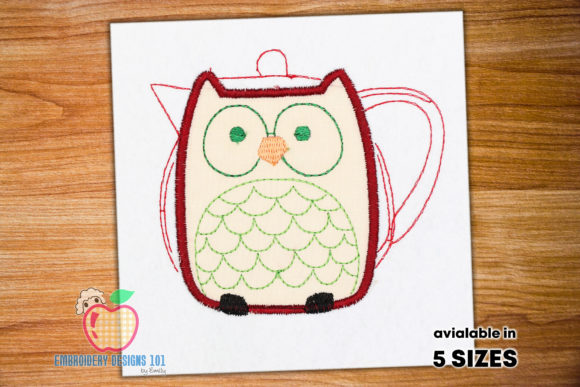 A Designer's Take on the Owl & Teapot Applique Embroidery