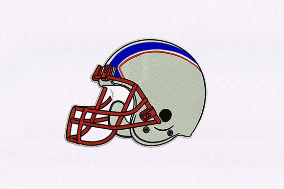 A Football Helmet Embroidery Design for Sports Fans