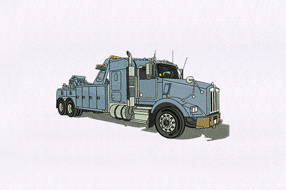 A Practical Review of the Blue Industrial Truck Embroidery Design