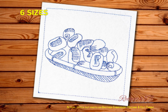 A Review of the Dates Fruits in Bowl Bluework Embroidery Design