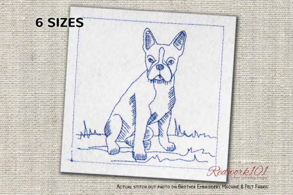 Boston Terrier Bluework Embroidery Design Review