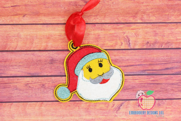 Cartoon Cheerful Santa Face Ornaments for Handmade Giftmakers