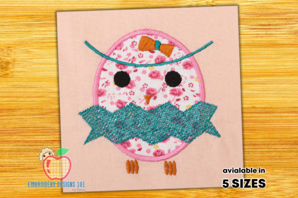 Cute Owl Embroidery for Craft Fair Handmade Products