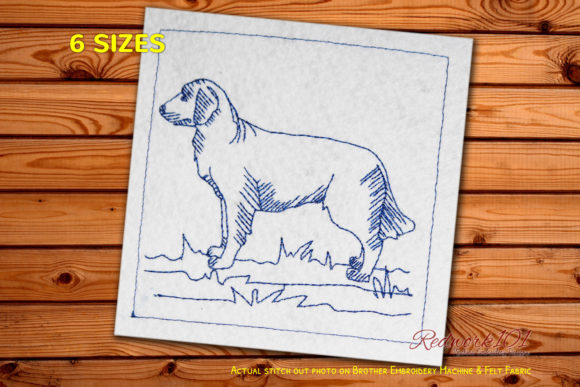 Evaluating the Golden Retriever Dog Embroidery Design