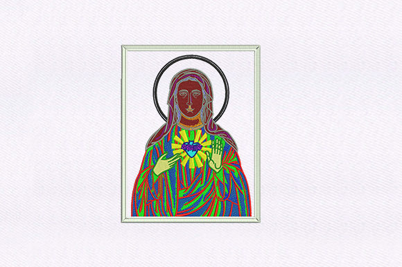 Evaluating the Poignant Virgin Mary Embroidery Design