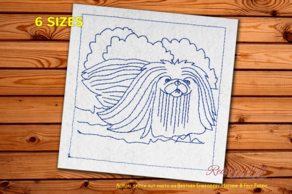 Hairy Pekingese Dog Redwork: A Designer’s Review
