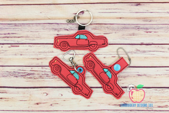 Little Pink Car Keyfob Embroidery Design Review