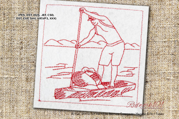My Designer Review of Stand Up Paddle Boating Lineart