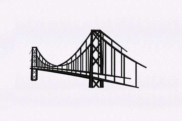 Suspended Bridge Embroidery Design for Your Shop